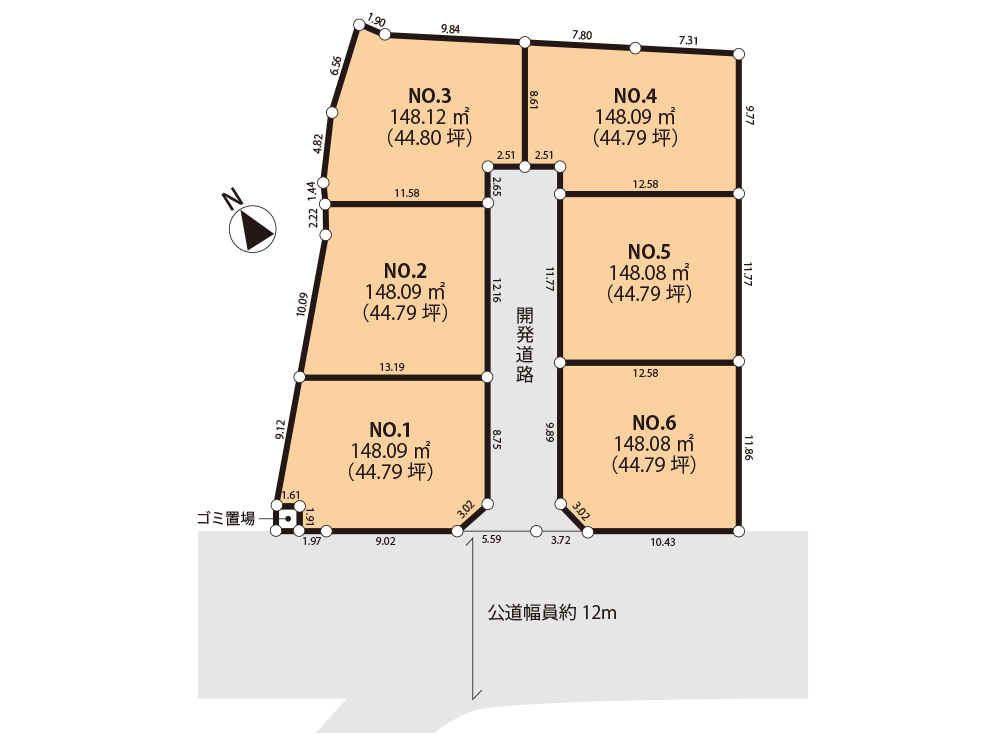 平塚市岡崎の6宅地（売地） 